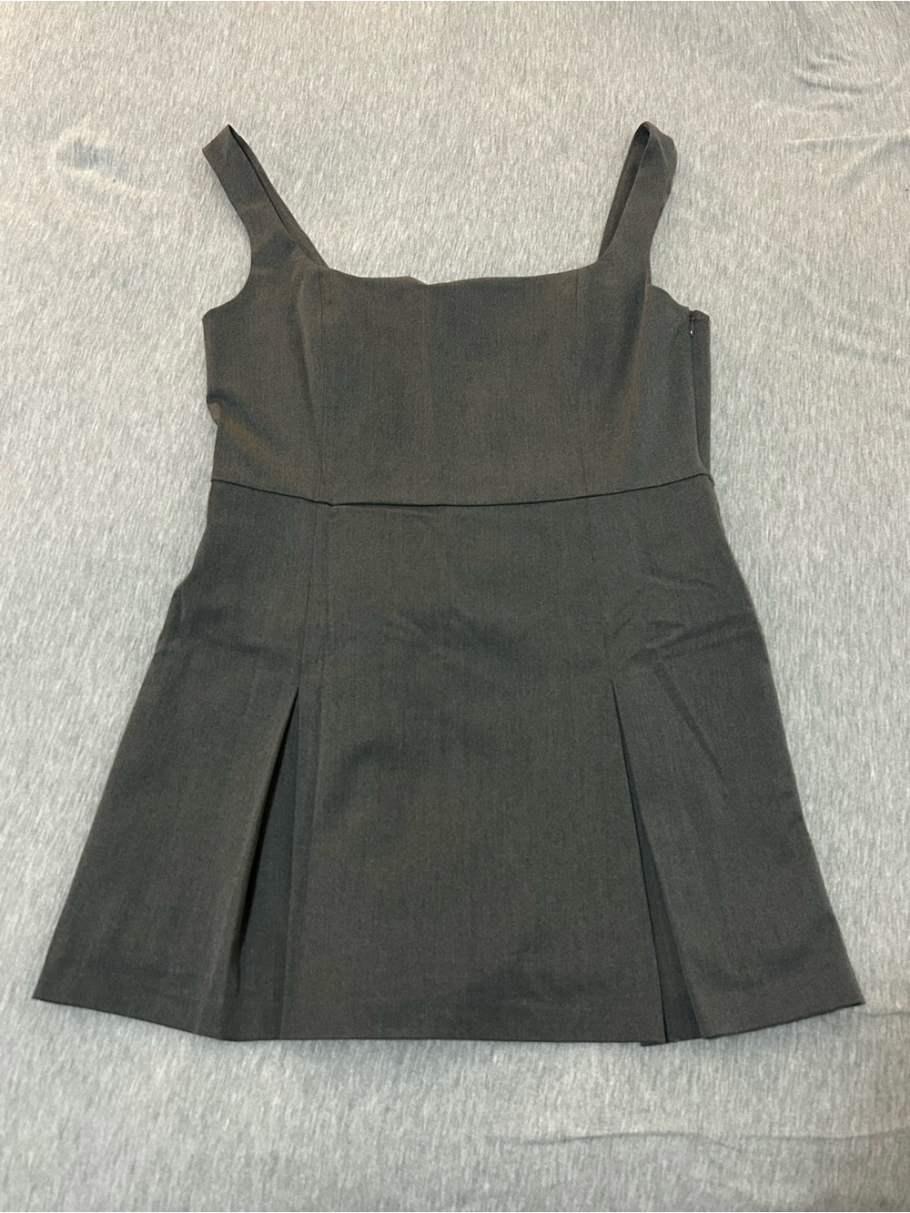 Dynamite Square-Neck Pleated Mini Dress